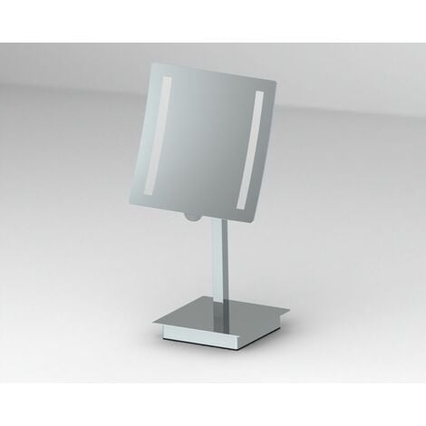 Primaster LED Stand-Kosmetikspiegel eckig Badspiegel Spiegel Kosmetikspiegel