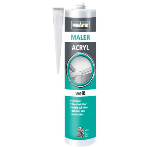 Primaster Maler-Acryl Weiß 310 ml Dichtmasse Dichtstoff Bauacryl