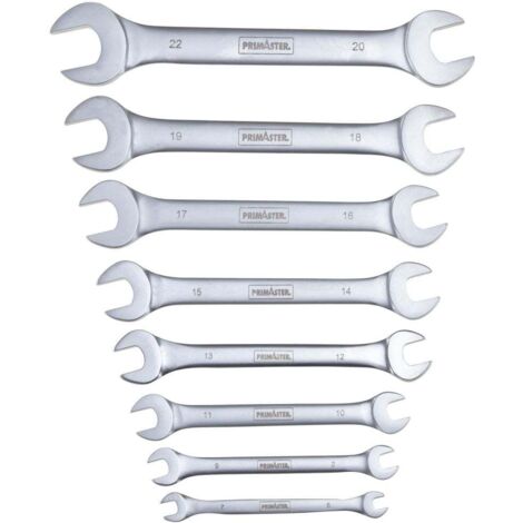 Primaster Maulschlüssel-Set 8tlg. Gabelringschlüssel Gabelschlüsselsatz SW 6-22m