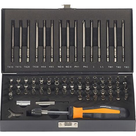 Primaster Mechaniker Spezial-Bit-Set 75 teilig  6,35 mm