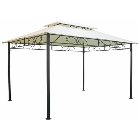 Primaster Pavillon Bari 3x4m beige wasserabweisend Festzelt Gartenpavillon