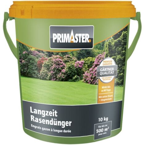 Primaster Rasendünger mit Sofortwirkung und Langzeitwirkung 10 kg 500 m² Dünger