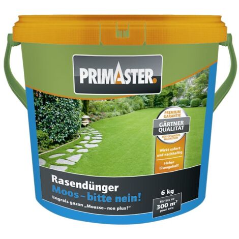 Primaster Rasendünger Moosverdränger mineralisch 6kg 300 m² Langzeitwirkung