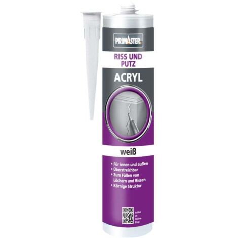 Primaster Riss und Putz-Acryl Weiß 310ml Acryldichtmasse Füllspachtel