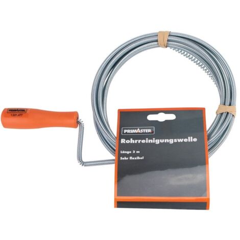 Primaster Rohrreinigungswelle 3 m Kralle Rohrreinigungsspirale Rohrspirale