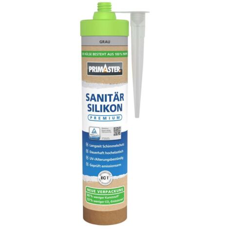 PRIMASTER Sanitär Silikon Premium grau 280 ml