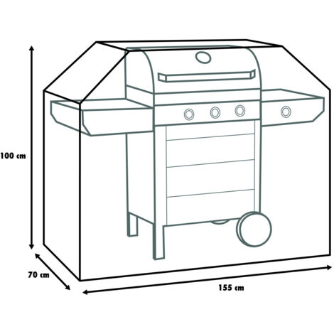 Primaster Schutzhülle 155x70x100 cm Universal Gasgrills Grillwagen Abdeckung