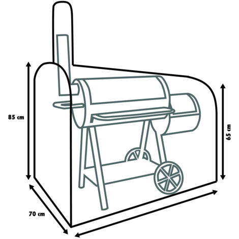 Primaster Schutzhülle Universal 150x80x150 cm für Smoker Grillkamin Abdeckung