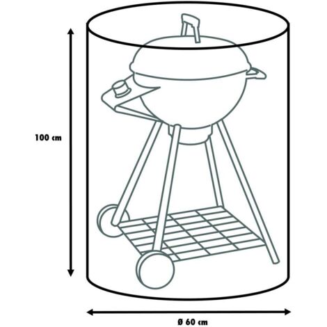 Primaster Schutzhülle Universal ß60x100 cm für Kugelgrills und Water Smoker