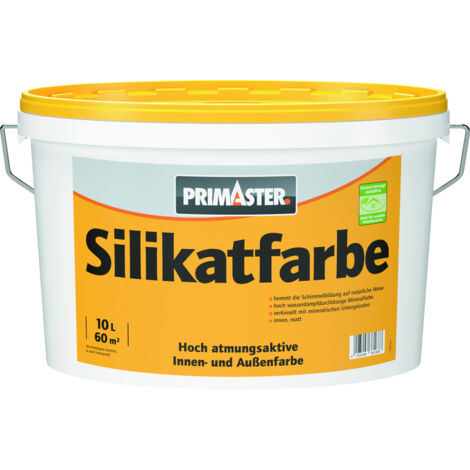 Primaster Silikatfarbe 10 L weiß stumpfmatt