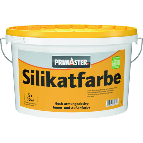 Primaster Silikatfarbe 5 L weiß stumpfmatt