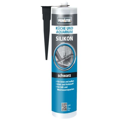 Primaster Silikon Küche & Aquarium Schwarz 300ml Kleb- und Dichtstoff