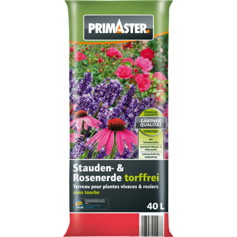 Primaster Stauden- & Rosenerde torffrei 40 L