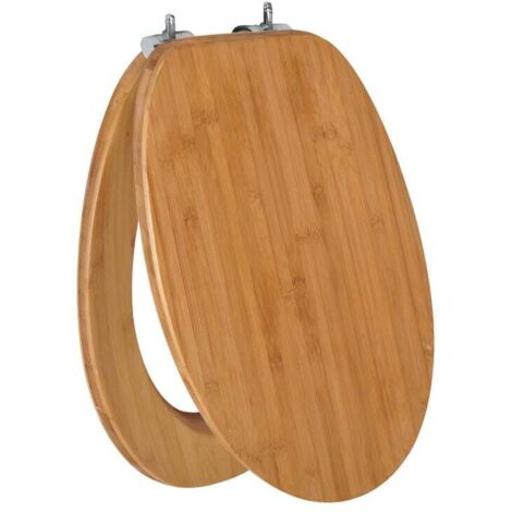 Primaster Toilettendeckel Bambus WC Sitz mit Absenkautomatik Toilettensitz