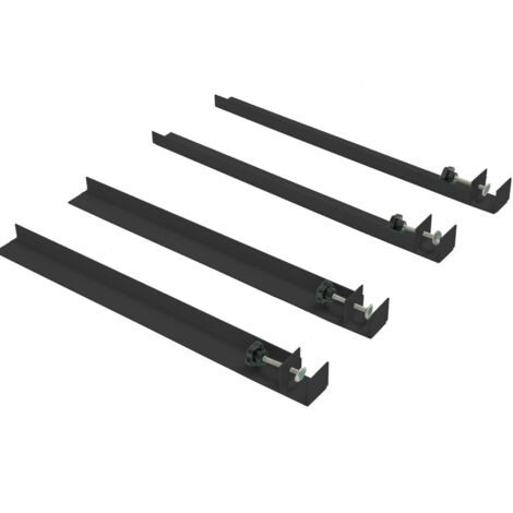 Primaster Universal-Tischfuß-Set schwarz 4-teilig Möbelzubehör