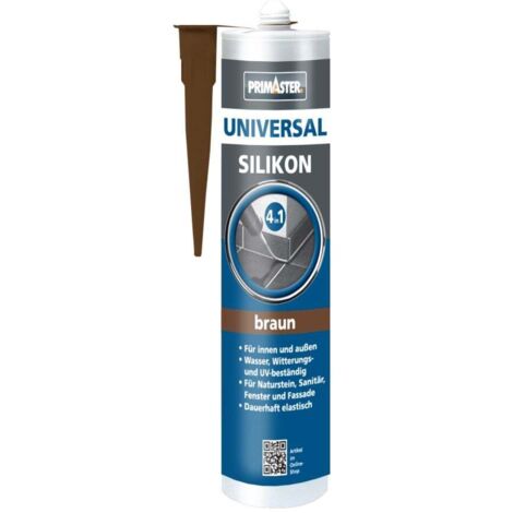 Primaster Universalsilikon 4 in 1 Braun 300ml Vergilbungsfrei Innen&Außen