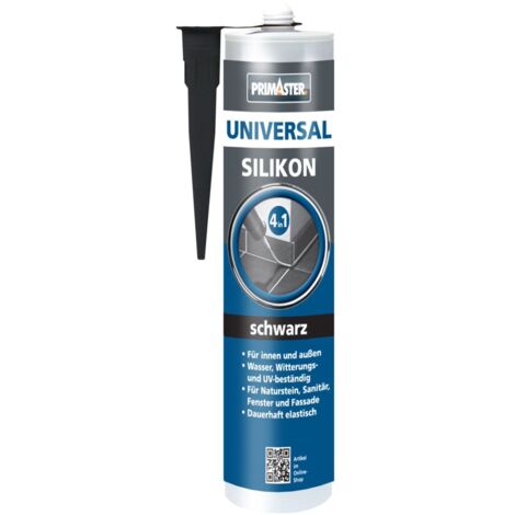 Primaster Universalsilikon 4 in 1 Schwarz 300ml Vergilbungsfrei Innen&Außen