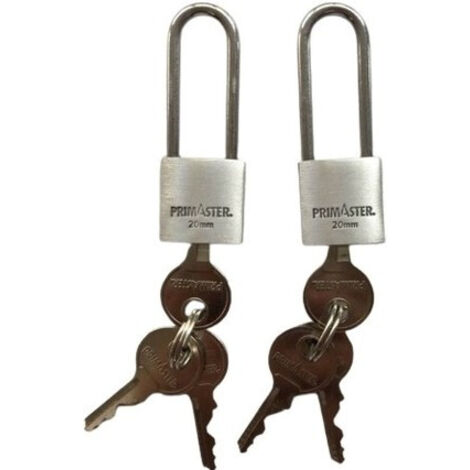 Primaster Vorhängeschlösser Aluminium 55 mm inkl. 6 Schlüssel Vorhängeschlösser