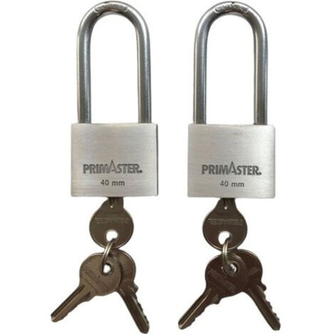 Primaster Vorhängeschloss Aluminium 89 mm inkl. 3 Schlüssel Vorhängeschlösser