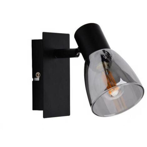 Primaster Wandlampe 1er LED Spot Miami E14 12 x 12,5 cm schwarz Deckenlampen & Kronleuchter