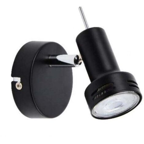 Primaster Wandlampe 1er LED Spot New York GU10 8 x 11 cm schwarz Deckenlampen & Kronleuchter