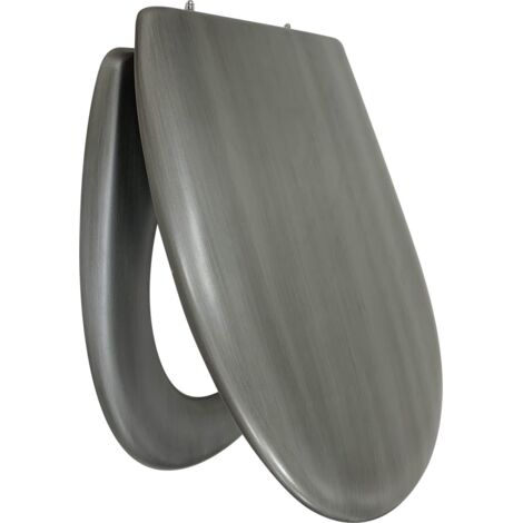 Primaster WC-Sitz mit Absenkautomatik Metallic grau abnehmbar Toilettensitz