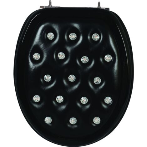 Primaster WC-Sitz mit Strasssteinen Absenkautomatik Soft schwarz