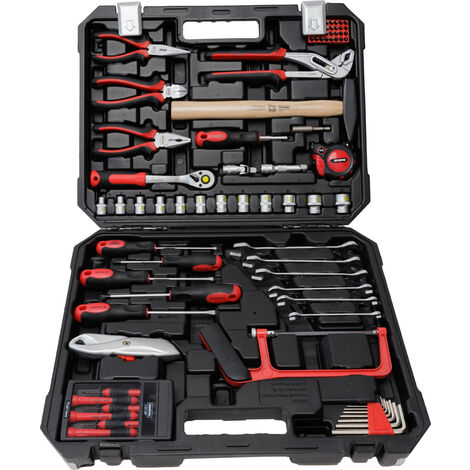 Primaster Werkzeugkoffer 81 teilig Werkzeugkasten Werkzeugkiste inkl Werkzeug 