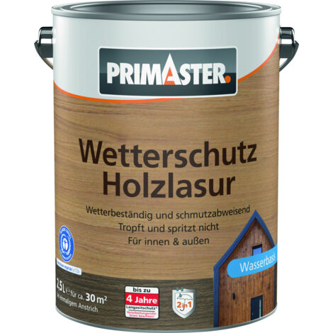 Primaster Wetterschutz-Holzlasur 2,5 L grau Holzlasur