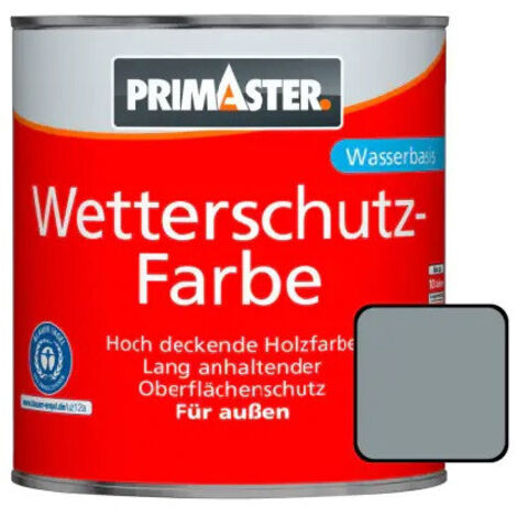 Primaster Wetterschutzfarbe 2,5 L silbergrau Wetterschutzfarbe