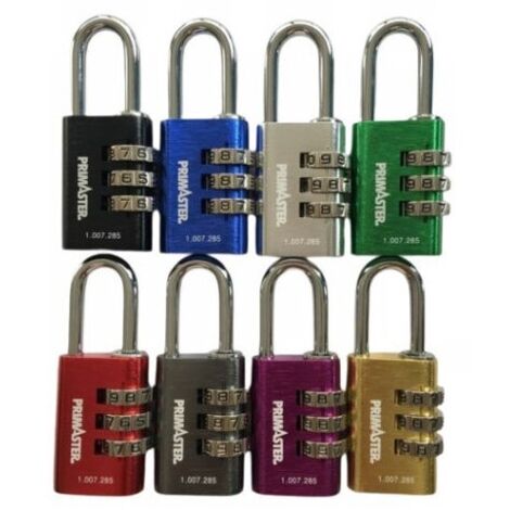 Primaster Zahlenschloss Aluminium 74 mm Zahlenkombination