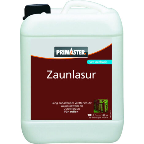 Primaster Zaunlasur 10 L dunkelbraun Holzlasur