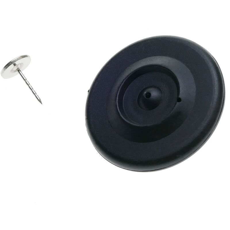 PrimeMatik - Anti-theft tag compatible EAS RF 8.2 MHz 48 mm black with pin