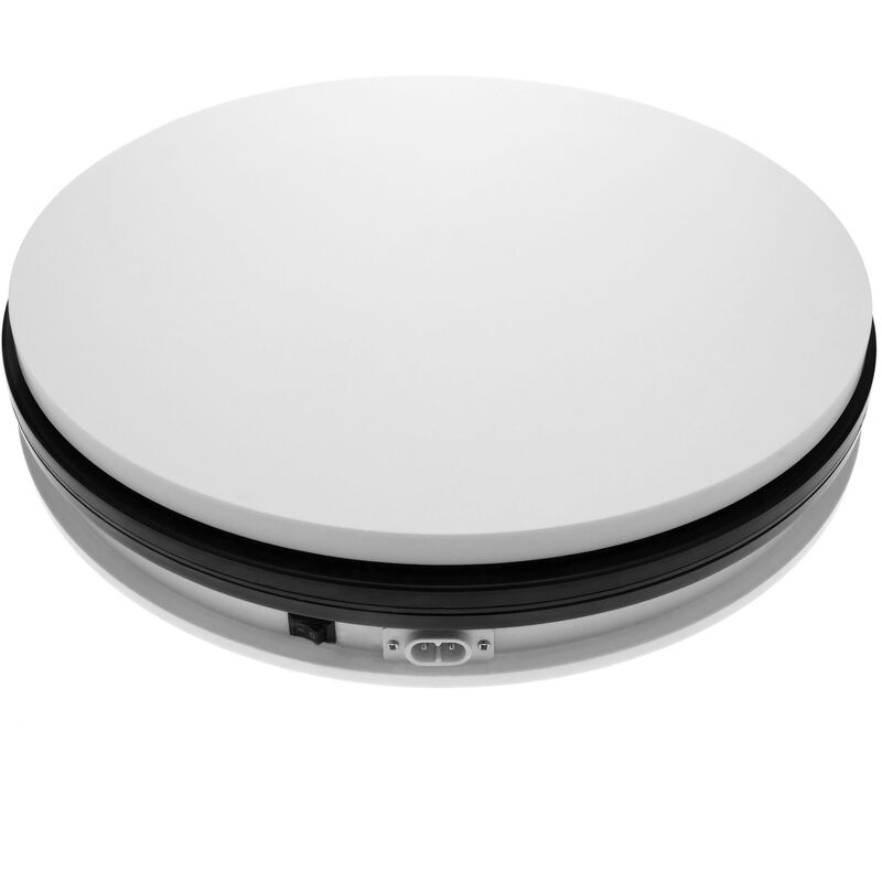 

PrimeMatik - Base giratoria eléctrica de 35 cm. Plataforma rotatoria de color blanco