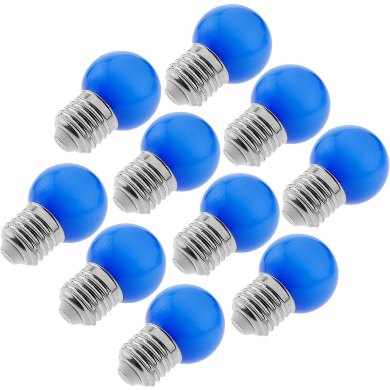 

Bombilla LED G45 E27 230VAC 0,5W luz azul 10 pack - Primematik