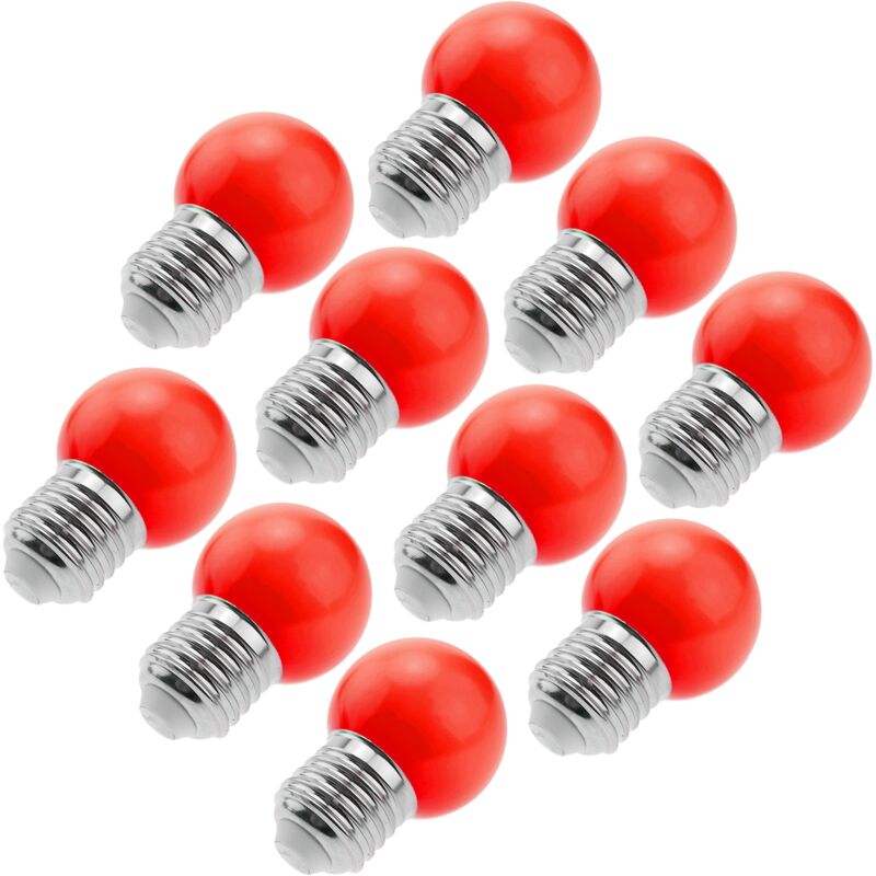 

Bombilla LED G45 E27 230VAC 0,5W luz roja 10 pack - Primematik