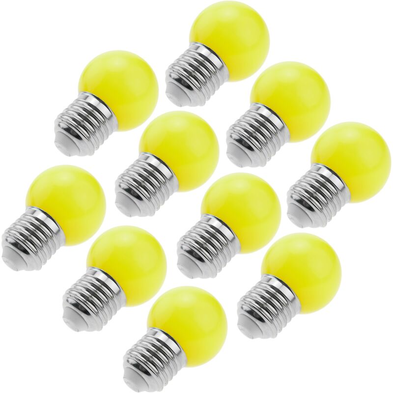 

Bombilla LED G45 E27 230VAC 1,5W luz amarilla 10 pack - Primematik