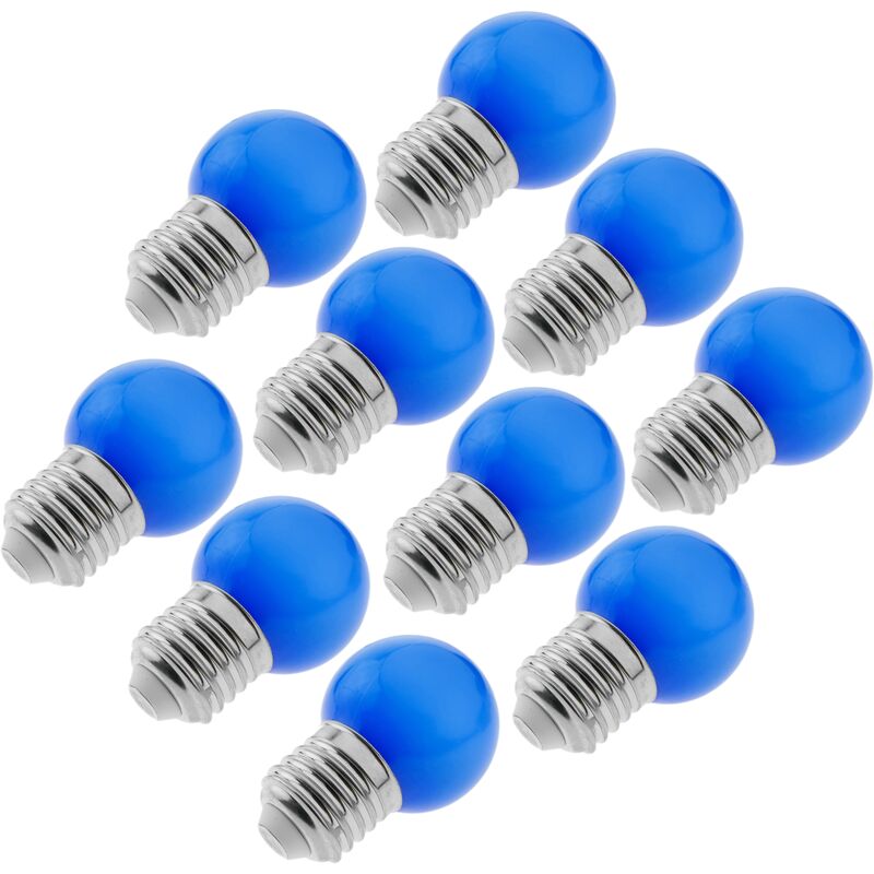 

PrimeMatik - Bombilla LED G45 E27 230VAC 1,5W luz azul 10 pack