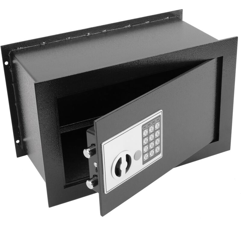 

Caja fuerte de seguridad empotrada con código electrónico digital 36x19x23cm negra - Primematik