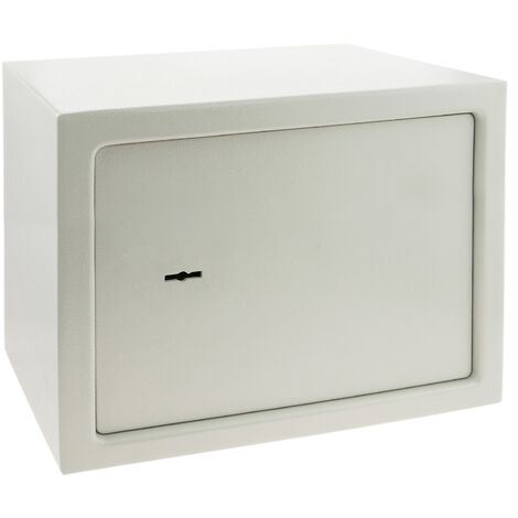 PrimeMatik - Cassaforte di sicurezza in acciaio Armadi di sicurezza con  chiavi 35 x 25 x 25 cm beige