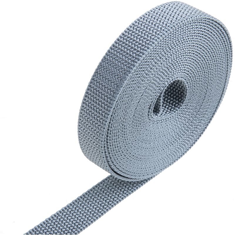 

PrimeMatik - Cinta para persiana de nailon gris de 22mm x 6m