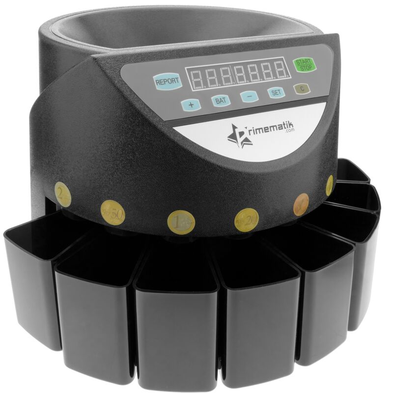 

Contador de monedas con clasificador automático para Euro DB360 negro - Primematik