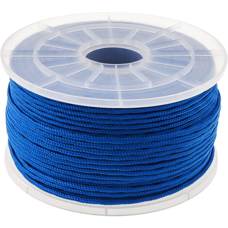 PrimeMatik - Cuerda trenzada multifilamento PP 100 m x 3 mm azul