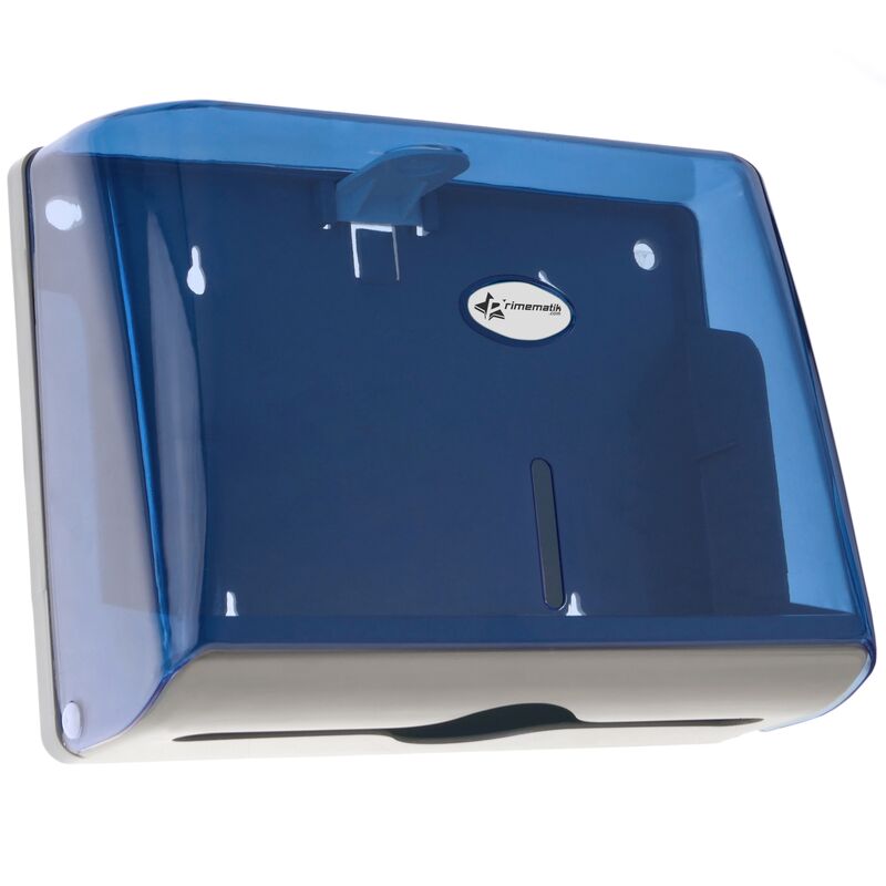 Dispenser per asciugamani di carta intercalati per bagno in colore blu - Primematik