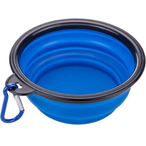 PrimeMatik - Gamelle pliable en caoutchouc pour animaux 350 ml bleu