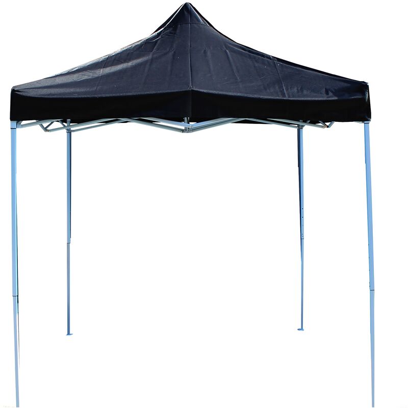 PrimeMatik - Gazebo pieghevole nero tenda 300x300cm