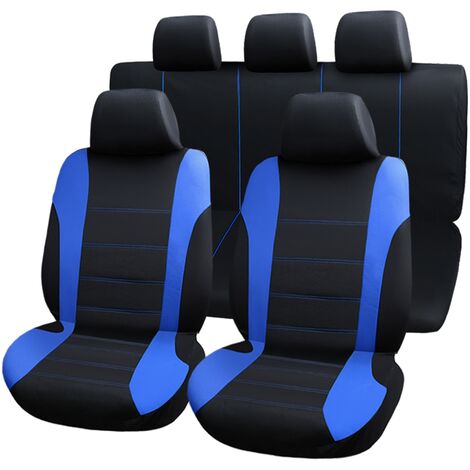 PrimeMatik - Housses de siège de voiture bleu. Housses de protection universal pour 5 sièges d'auto