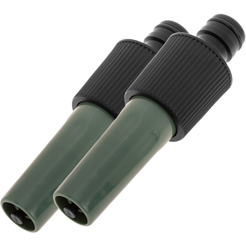 PrimeMatik - Lot de 2 lances d'irrigation réglables vertes pour tuyaux de 25 mm