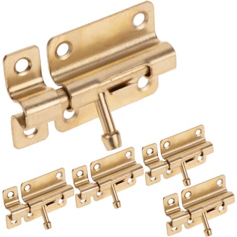 PrimeMatik - Lot de 5 boulons renforcés pour portes en bronze de 35 mm