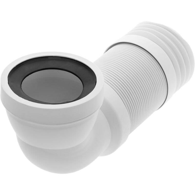 PrimeMatik - Manchon de raccordement WC coudé extensible à 90 ° ∅ 105mm